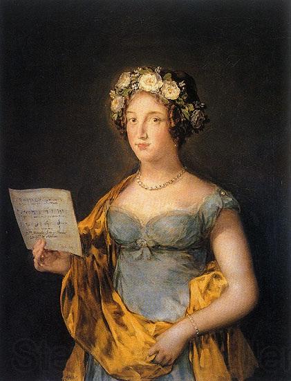 Francisco de Goya Portrait of Manuela Tellez Giron y Pimentel Germany oil painting art